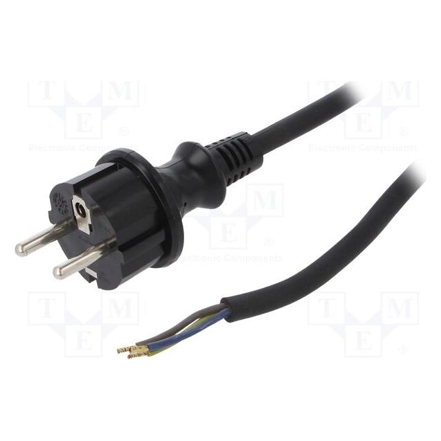 Plastrol Anschlusskabel mit Stecker PP-40H, H07RN-F 3x1, IP44, 4m (W-97209) (4 m) (W-97209)