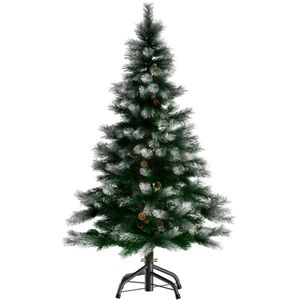 CASARIA Weihnachtsbaum 100909, Schnee, 180cm, grün, weiß, mit Tannenzapfen