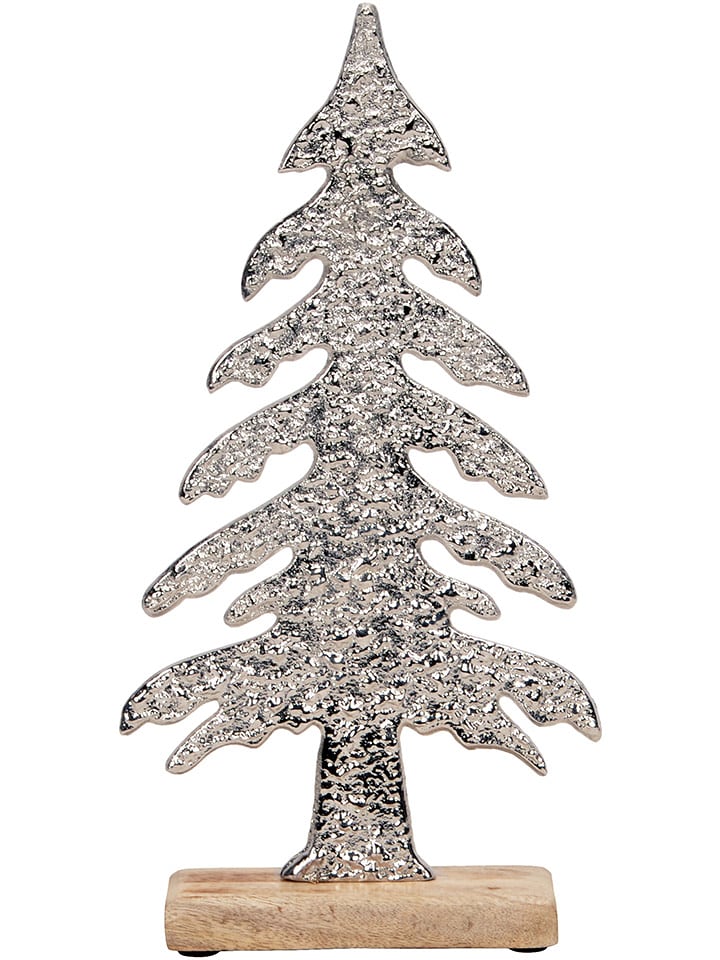 POSIWIO Dekofigur "Baum" in Silber - (B)15,5 x (H)30,5 x (T)5 cm - onesize