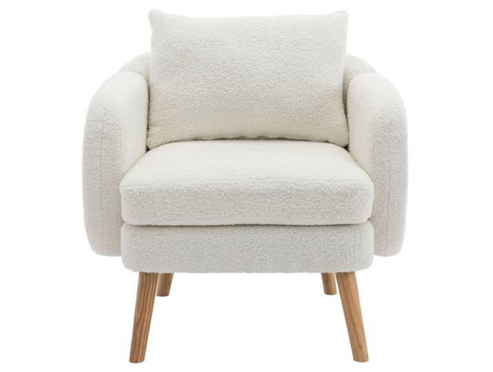 Sofa 1 place en teddy blanc