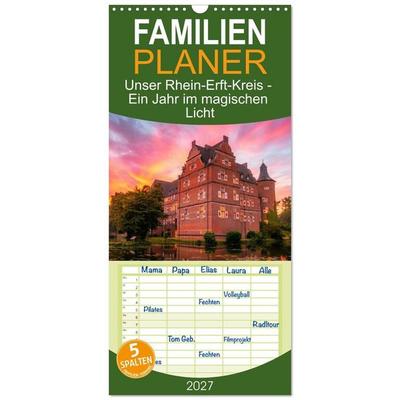 Familienplaner 2027 - Unser Rhein-Erft-Kreis - Ein Jahr im magischen Licht mit 5 Spalten (Wandkalender, 21 x 45 cm) CALVENDO