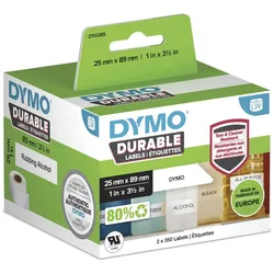 DYMO Original LabelWriter Hochleistungs-Etiketten | 25 mm x 89 mm | weißes Kunststoff-Etikett | Rolle mit 700 Etiketten | für LabelWriter-Beschriftungsgerät