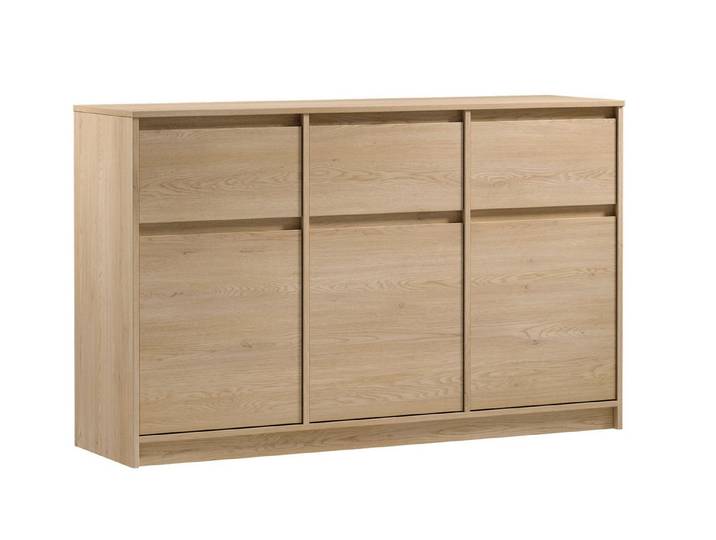 ROYAL24_MARKT Kommode Mariva – Geräumige mit 3 Schubladen und 2 Türen – Modern & Stilvoll (Kommode, Premium - Mariva), Premium – Zeitlos – Edel
