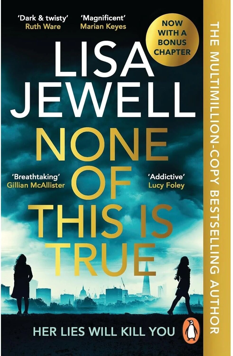 Cornerstone None of This is True by Lisa Jewell - Paperback - Award-Winning Crime Novel of the Year 2024 Psychological Thriller