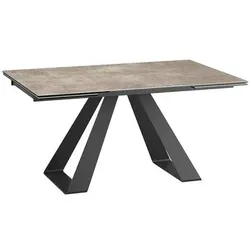 Akante Esstisch mit Auszug Ascension 150/230 x 100 cm Keramik Zementgrau 150