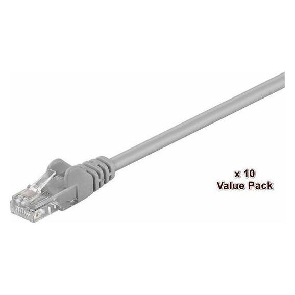 MicroConnect UTP Cat5E 3m Grey Netzwerkkabel Grau (U/UTP, CAT5e, 3 m) (V-UTP503VALUEPACKAGE)