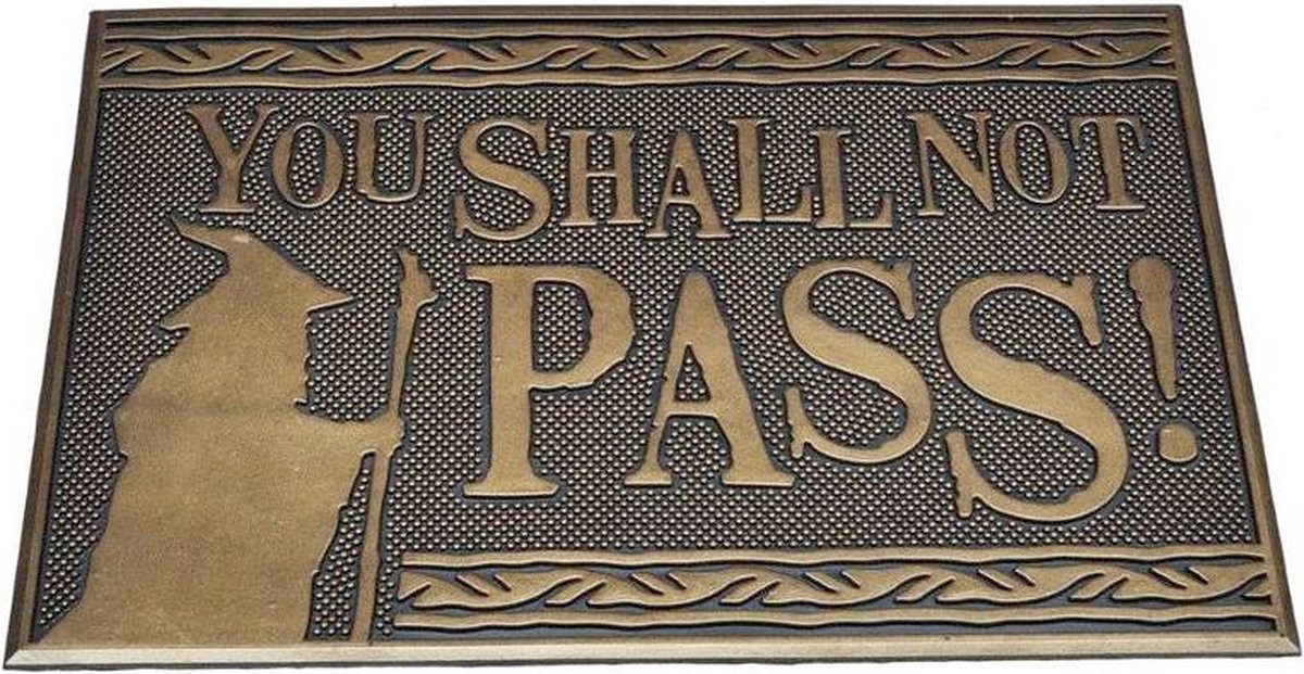 Pyramid International The Lord Of The Rings You Shall Not Pass Deurmat - Bronskleurig - 40 x 60 cm