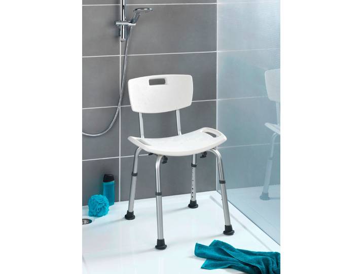 2-in-1 Badestuhl/-hocker für sicheres Baden und Duschen, Weiss