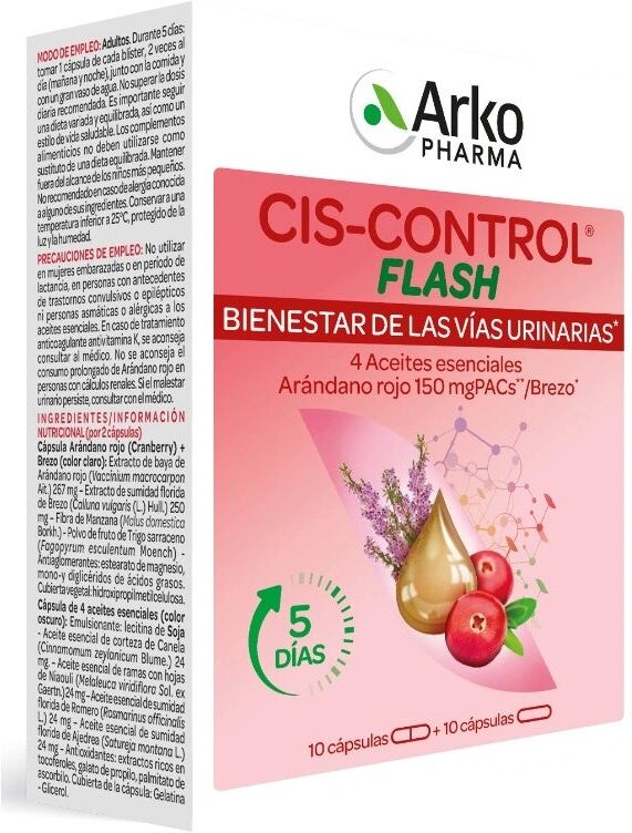 ARKO Ciscontrol Cranberola Flash 20 Cápsulas