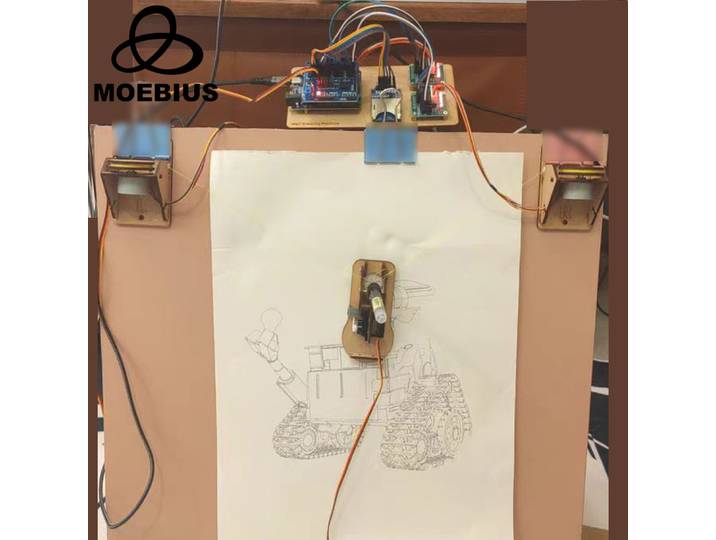 Robot de dessin Open Source pour Ardu37, peinture murale, machine robotique, traceur de ligne Piazza, kit de projet le moins cher