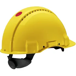 3M Schutzhelm, Uvicator, Ratschenverschluss, Belüftung, Kunststoffschweißband, Lampenhalterung, Gelb, G3000NUV-10-GB