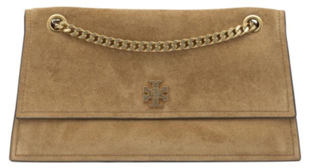TORY BURCH Schultertasche aus Wildleder, Beige - EINFACHE AUSFÜHRUNG