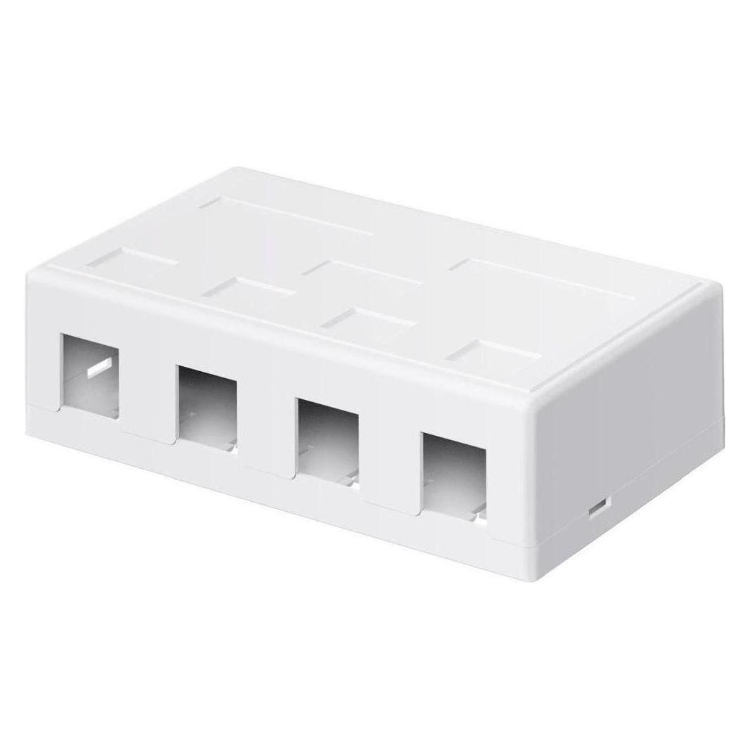 Varia KeyStone Leergehuse 4-port, Snap-In Montage, wei (Gehäuse) (8066-KS55)
