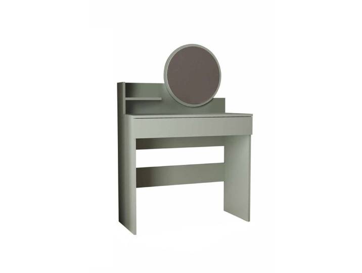 Coiffeuse avec miroir en bois  Harmony Mini Round  - 90 x 40 x 133 cm - Vert