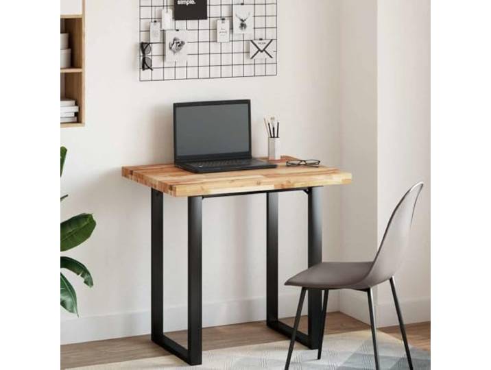KTHLBRH Rechteckige Tischplatte 100 x 60 x 4 cm Massivholz Akazie Robust und stabil, pflegeleicht, Esstisch oder Bistrotisch, nur Tischplatte