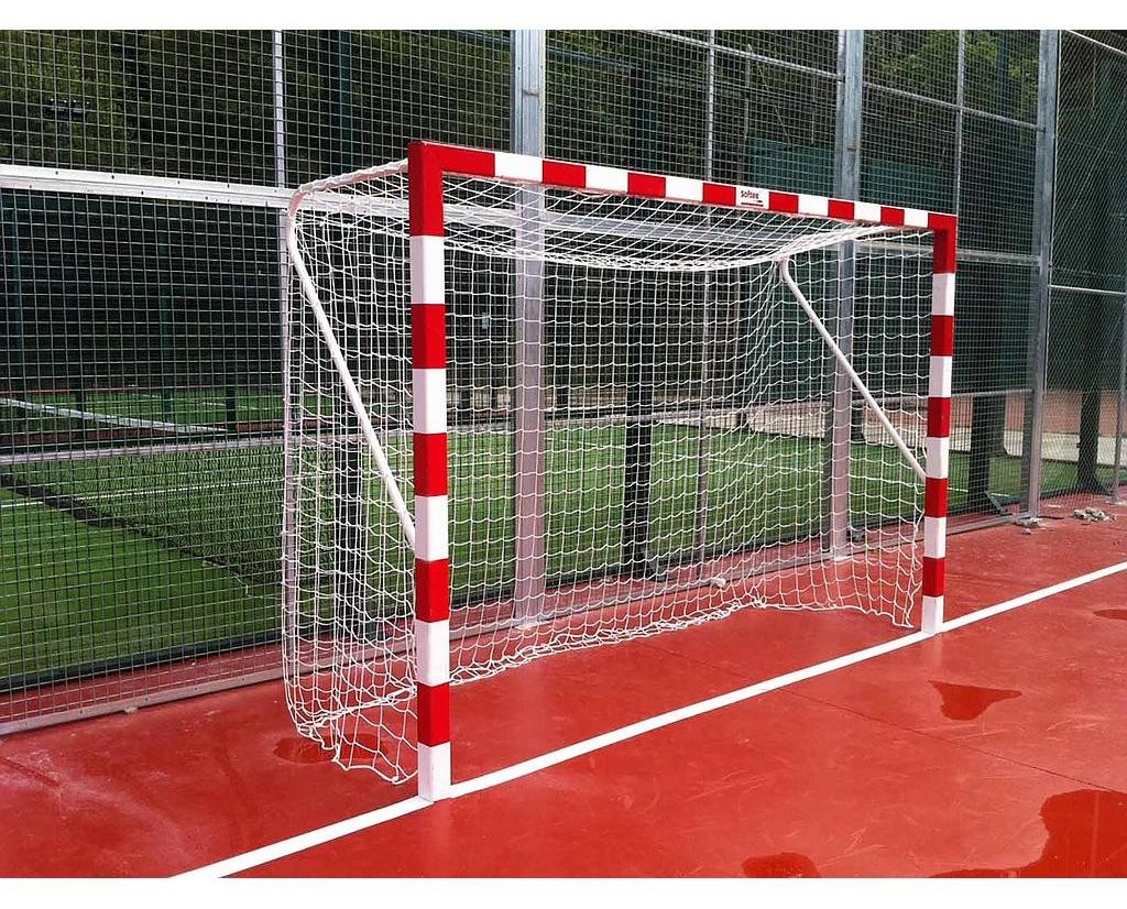 Set Handball-Futsal-Tore aus Aluminium, feststehend, 80 x 80 mm