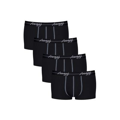 Boxershorts SLOGGI "Boxershort Start Hipster C4P box 4er Pack", Herren, Gr. M, schwarz, Obermaterial: 96% Baumwolle CO. 4% Elasthan EL., Unterhosen