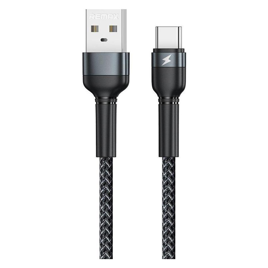 Remax USB - USB Type C cable charging data transfer 2.4 A 1 m black (RC-124a black) (1 m) (RC-124a black)