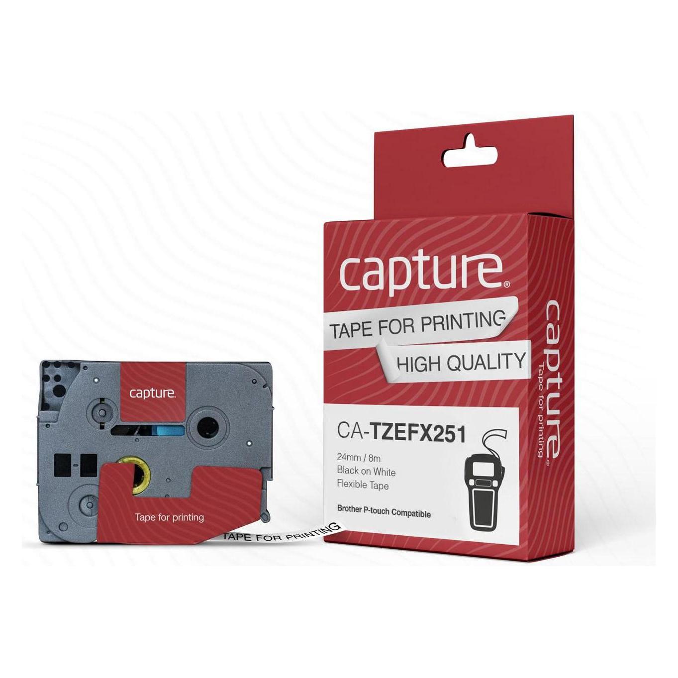 Capture 24mm x 8m Black on White (2.40 cm, Schwarz) (CA-TZEFX251)