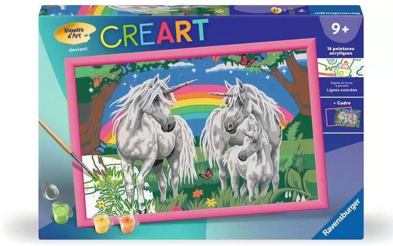 CreArt Kids 31x21cm : Au pays des licornes - Ravensburger