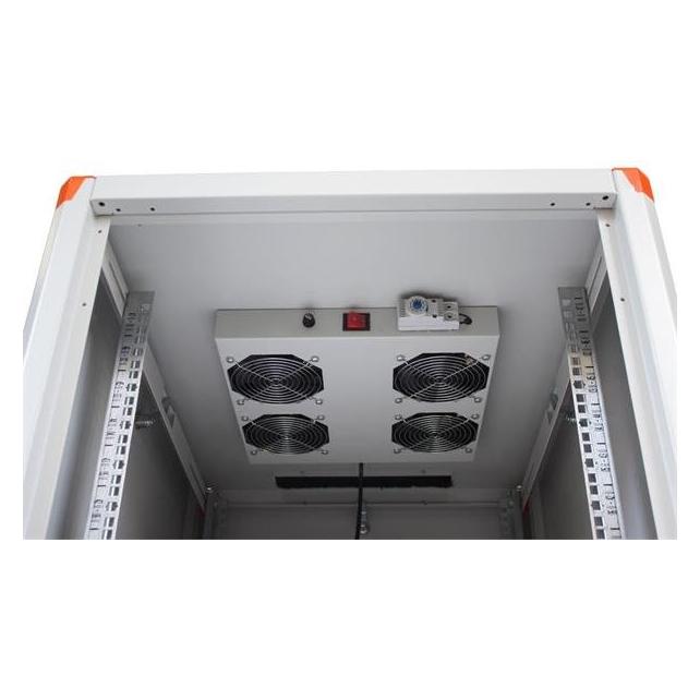 Legrand EVO Ventilační jednotka stropní / Ventilační jednotka / 4x ventilátor / Termostat (19 Zoll Rack) (HALLEGEC4V)