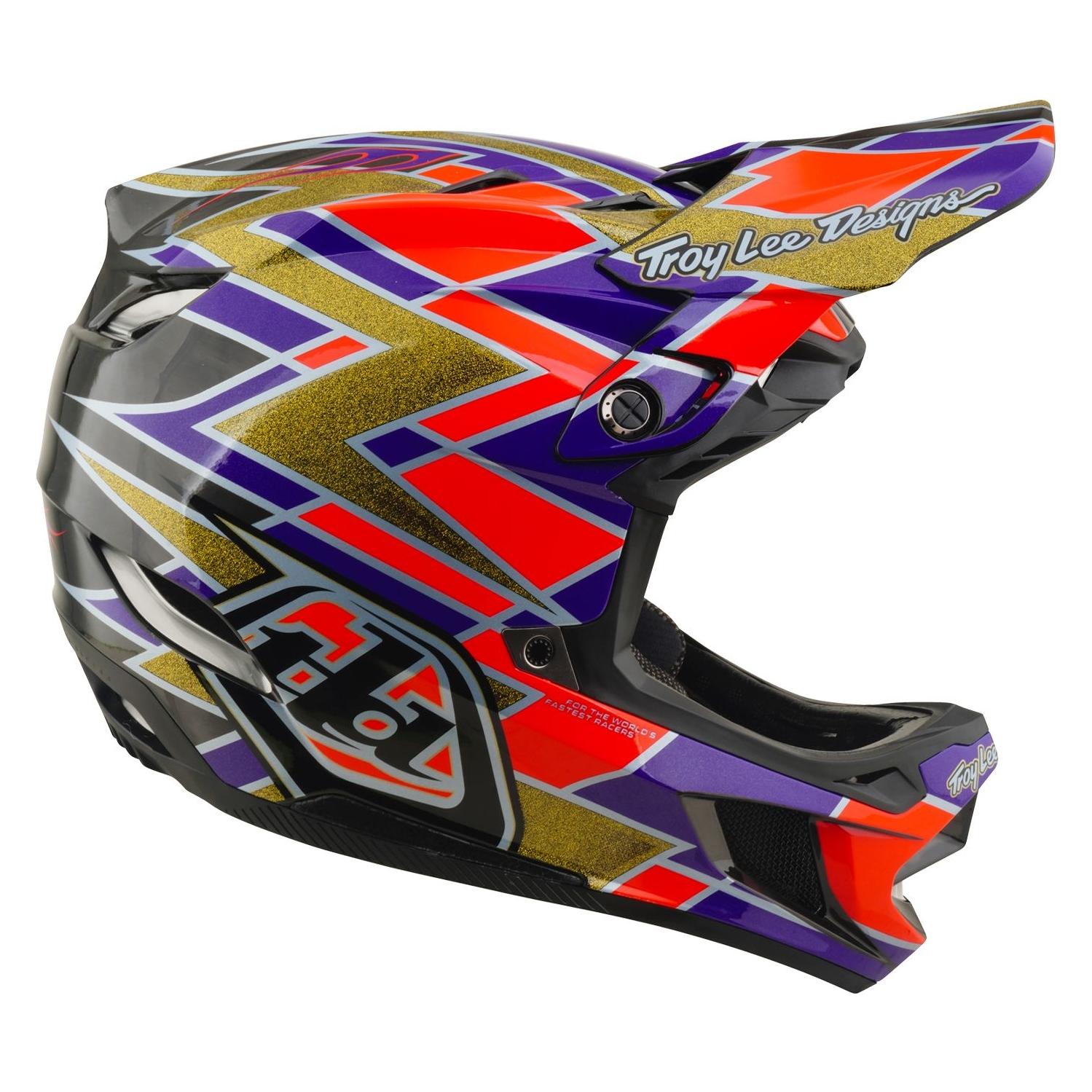 Troy Lee Designs D4 Carbon MIPS Helm, Flush, violet, L | 58-59cm (58 - 59 cm) (74644402)