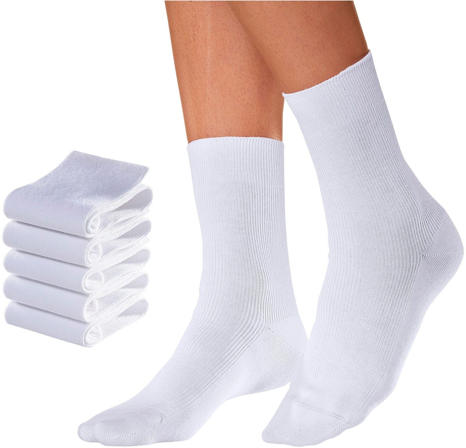 Arbeitssocken GO IN, Gr. 37-38, weiss (weiß), Baumwolle, Polyamid, unifarben, elastisch, Socken Arbeitssocken, für medizinische Berufe weiß 37-38