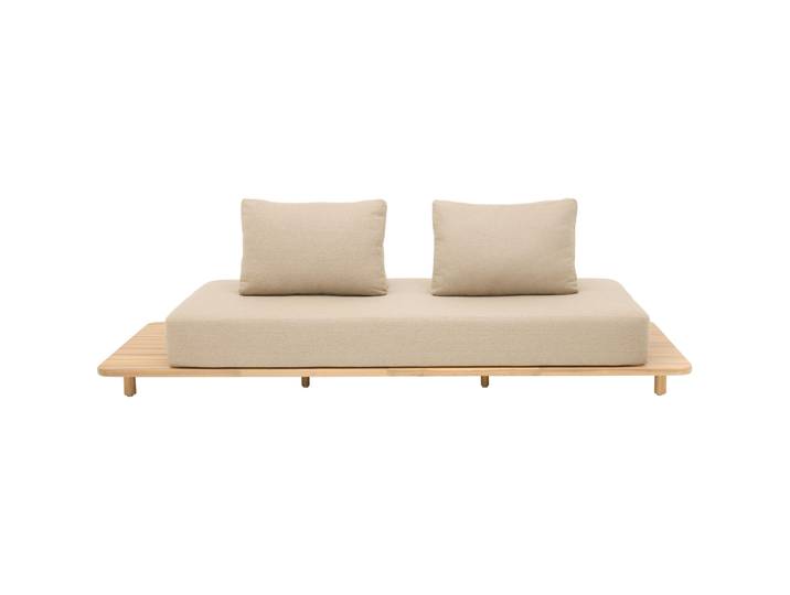 Gartenlounge Venedig beige Akazie 2 B 253 cm T 96.5 cm - Gartenlounge - Wetterfeste Gartenmöbel & Accessoires