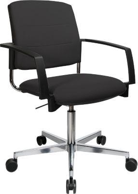 Schäfer Shop Genius Besucherstuhl SSI Proline Visit P3+, gepolsterte Rückenlehne, Universalrollen, schwarz