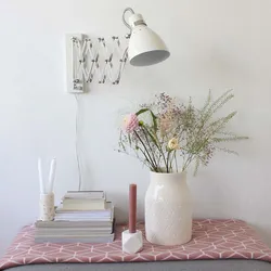 Wandleuchte Spotlampe verstellbar Ziehharmonika Wohnzimmerleuchte weiß H 24 cm