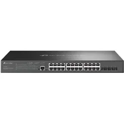 TP-Link SG3428MP (TL-SG3428MP) JetStream™ 28-Port Gigabit L2+ Managed Switch with 24-Port PoE+ (28 Ports), Netzwerk Switch, Schwarz