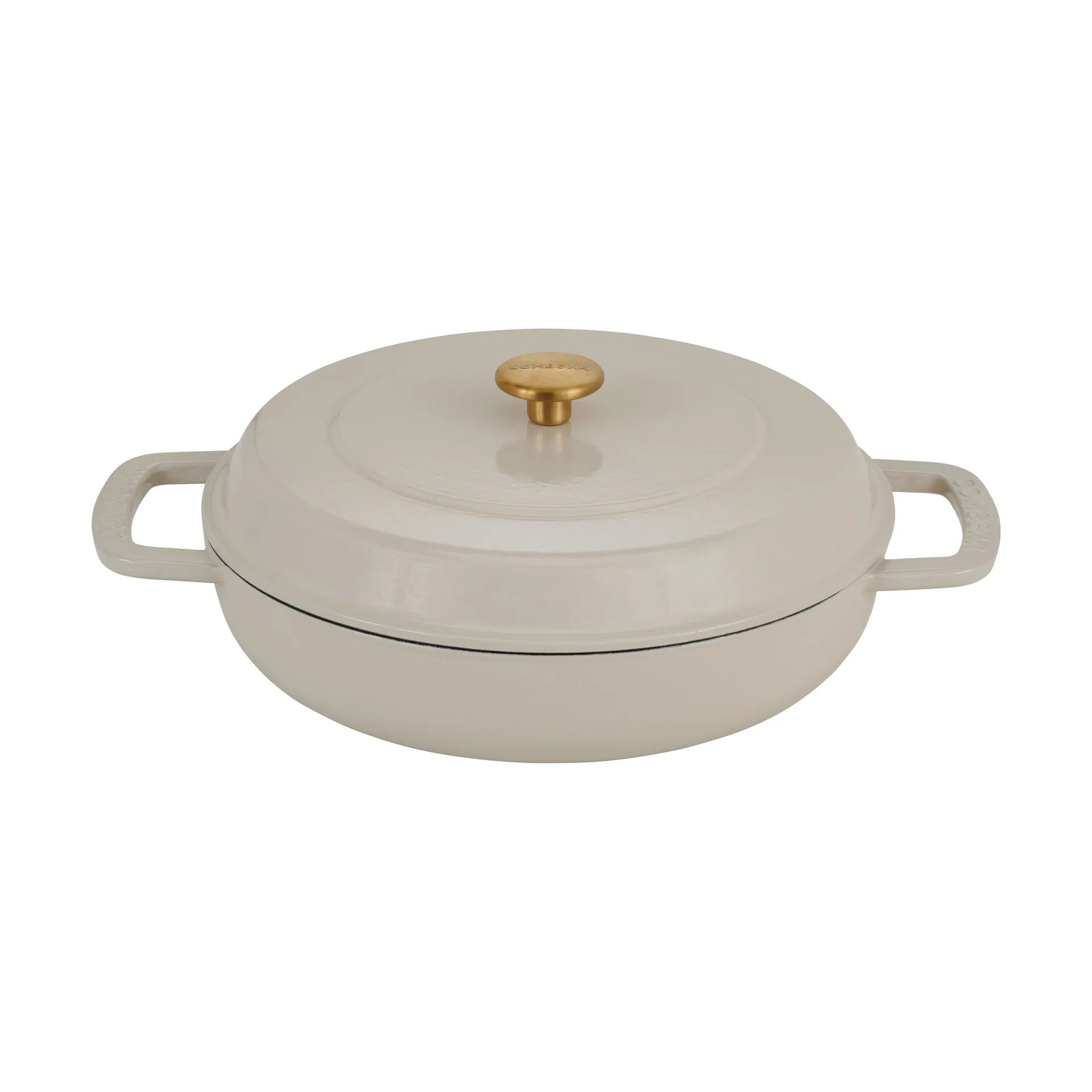 Combekk geëmailleerde gietijzeren sauteerpan Ø28 cm Sand-gold