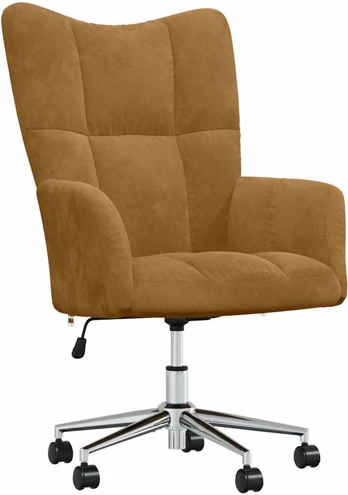 vidaXL Chaise de relaxation Marron Velours