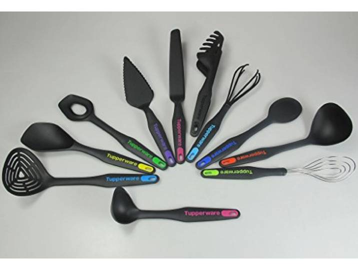 TUPPERWARE Griffbereit Tortenstück+versch.Küchenbesen+-löffeln+Chefzange+Palette