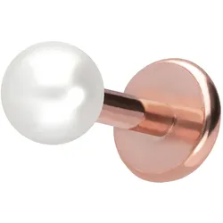 Titan Labret mit Push Fit SYNTHETISCHE PERLE