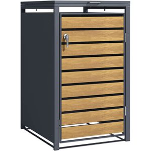 Phoenix Mülltonnenbox GB1168AWK, Metall, für 1 Mülltonne bis 240 Liter, abschließbar