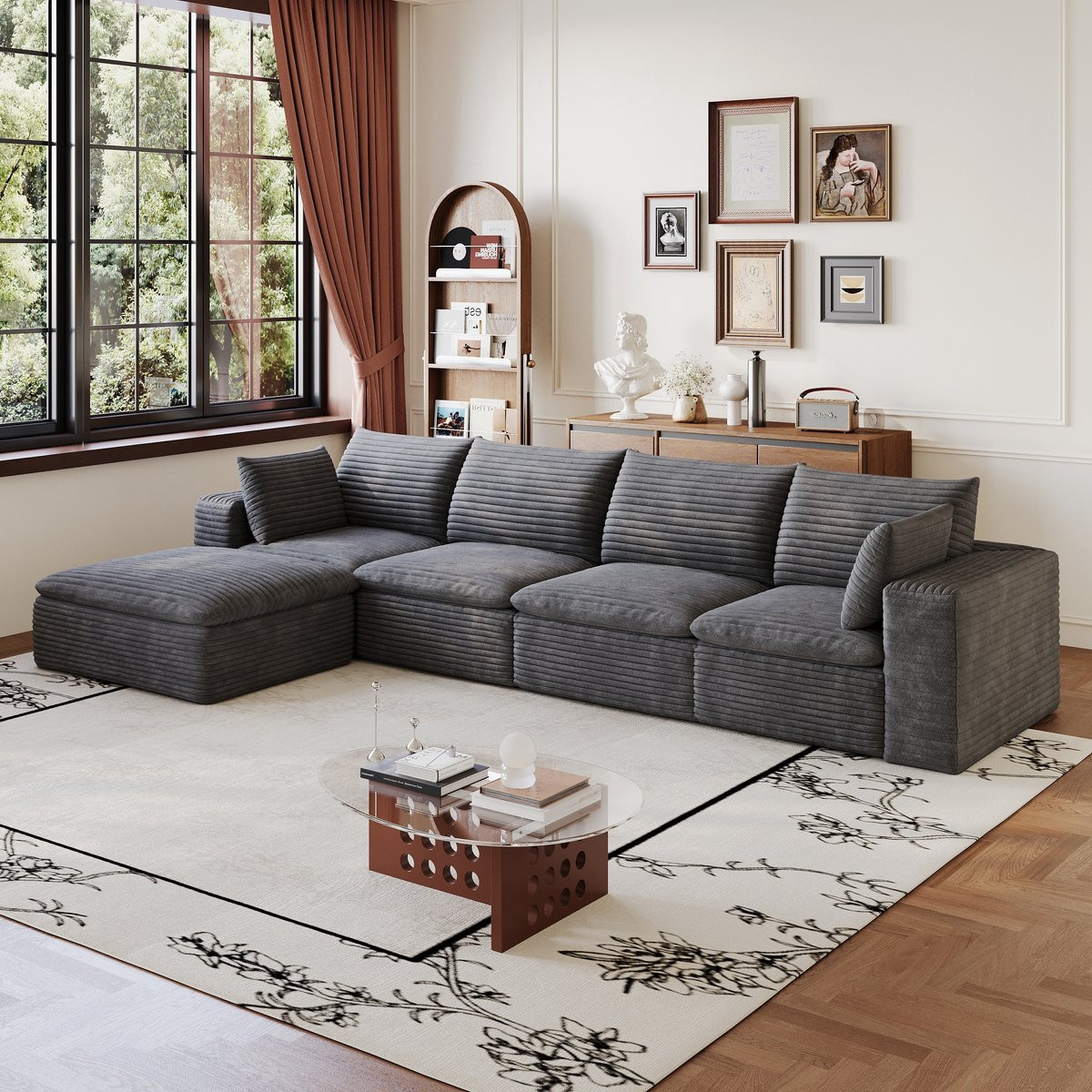 HAUSS SPOLE Cloud Sofa Modulaire Bank - Donkergrijs