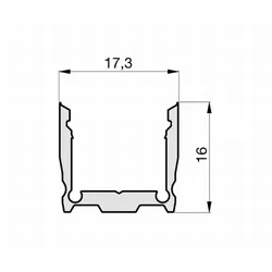 Radium Lampenwerk Aluminium-Profil 2m TRPA4211