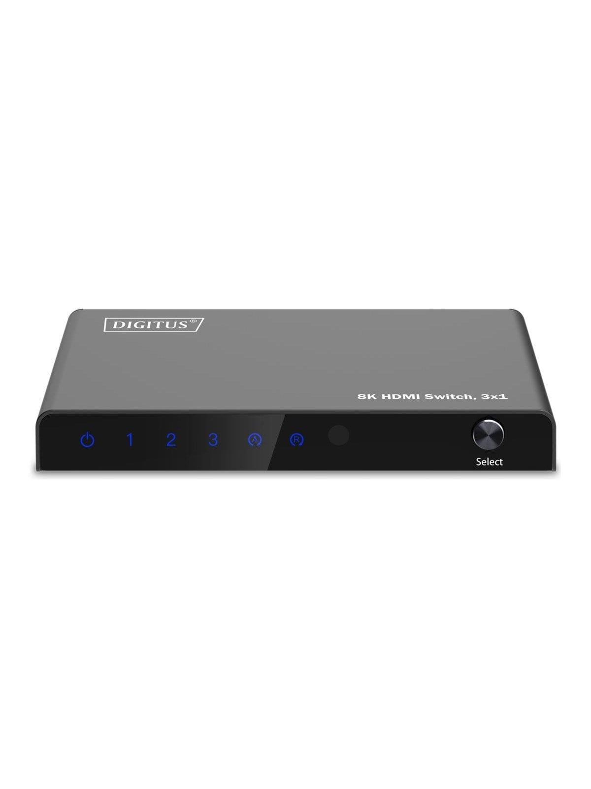 DIGITUS - video/audio switch - 8K 3x1 - 4 ports
