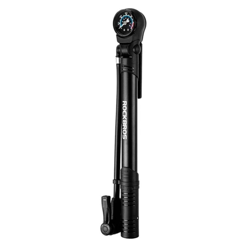 Rockbros 42310006001 Fahrradpumpe mit Manometer - Schwarz (1701423730)