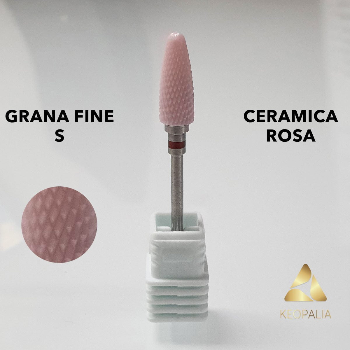 Tuttoperlestetica Punta in Ceramica Sottile Rosa Pink Universale per Fresa Manicure e Ricostruzione Unghie