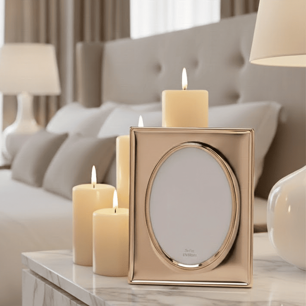 Otium Gold Oval Cut Out Photo Frame - 5x7"