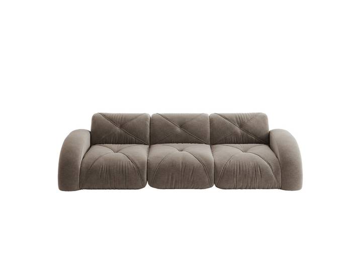 Wishdor 3-Sitzer Sofa Chenille Taupe, Braun, Rechteckig, 281x76x95 cm, Wohnzimmer, Sofas & Couches, Sofas, 3-Sitzer Sofas