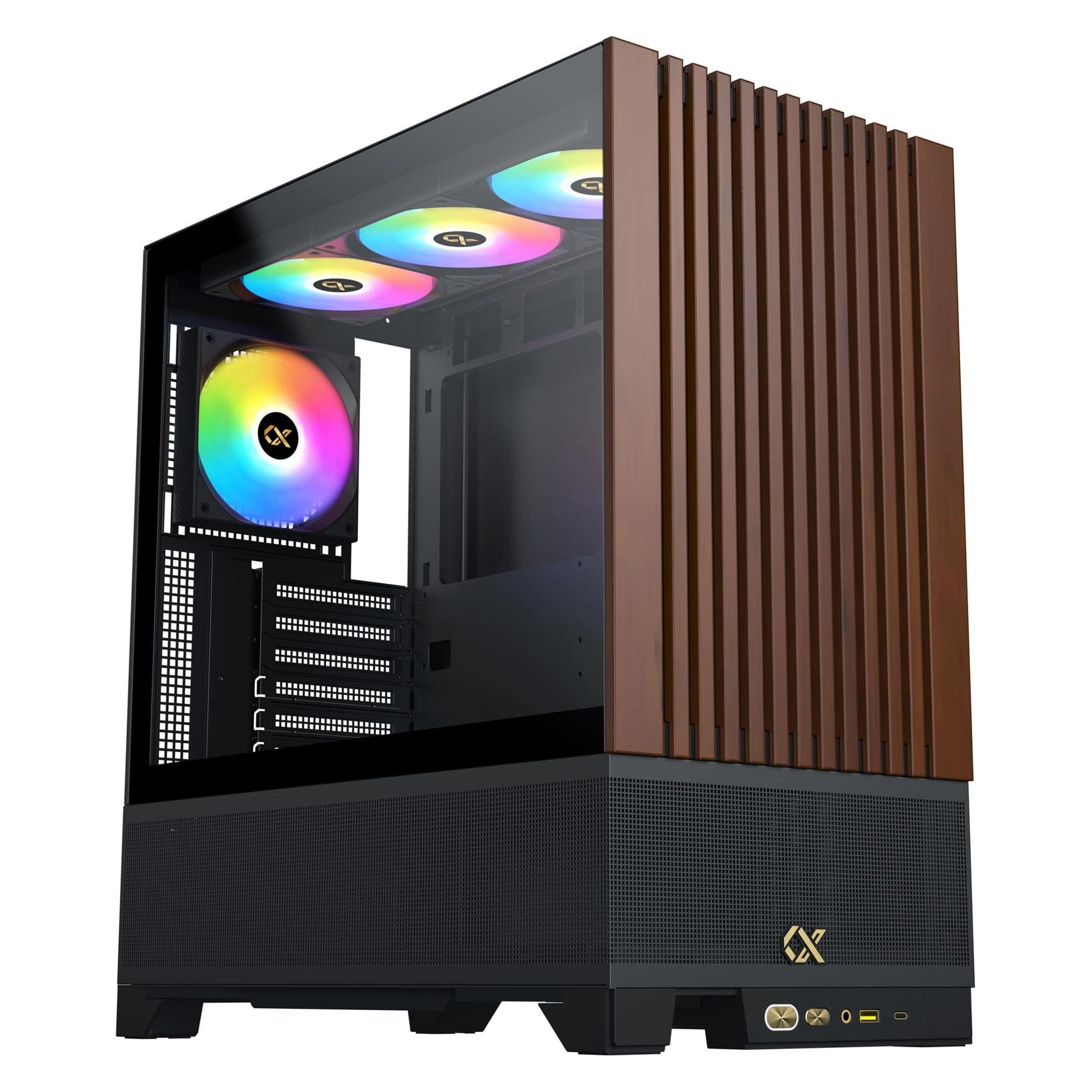 Xigmatek Boitier Moyen Tour ATX Endorphin WD RGB avec panneaux vitrés (Noir) (ATX, mATX, Mini-ITX) (EN42201)