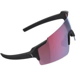 BBB, Unisex, Sportbrille, FullViewHC Glas rot/Rahmen schwarz matt (Schwarz matt, Rot), Schwarz, Rot
