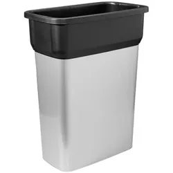 Vileda Abfalleimer »PROFESSIONAL Geo« 55 L silber / schwarz silber, 29x61x49 cm
