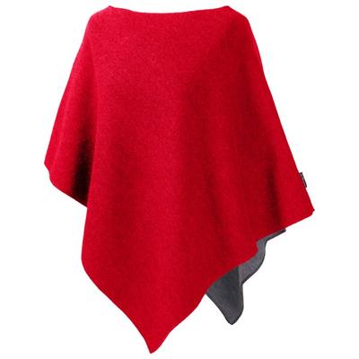 Mufflon - Women's Extra - Poncho Gr One Size rot