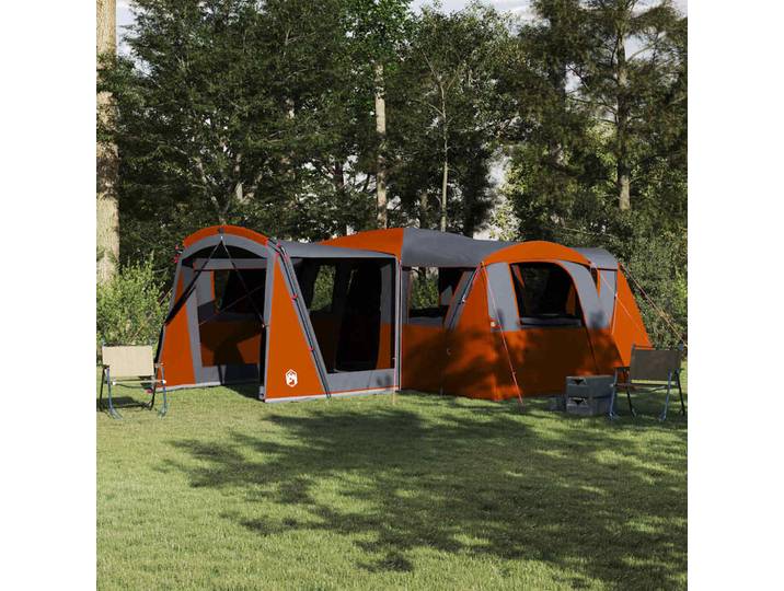vidaXL Familienzelt für 20 Personen 20 Personen Grau und Orange