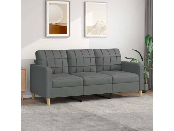 SALE 2025 Canapé fixe - Canapé trois places - gris foncé - 180 cm Tissu - 198x77x80 cm 28 8 Kg 9146