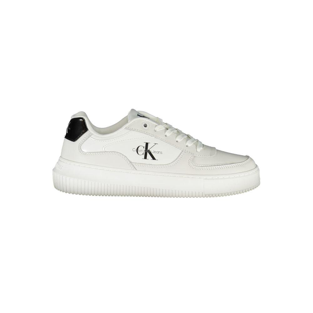 Calvin Klein Witte Leren Dames Sneakers